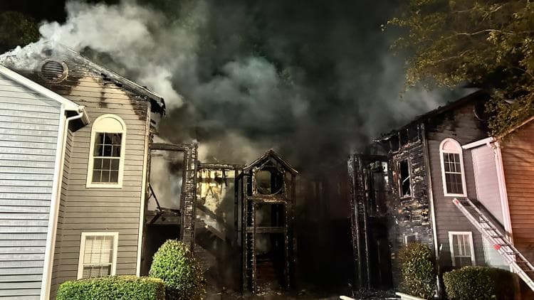 East Charlotte Apartment Fire Displaces Residents, Injures Two