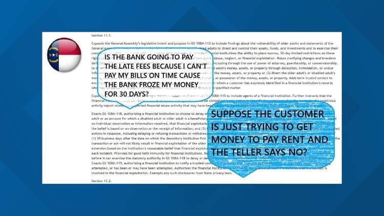 NC Banks Defend New Fraud Law Against Customer Access Concerns