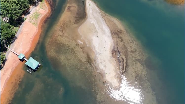 Lake Norman Drought Creates Navigation Hazards for Regional Boaters